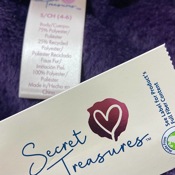 SOFT Faux fur mink purple robe, New womens soft plush mid length robe size small - Picture 9 of 11